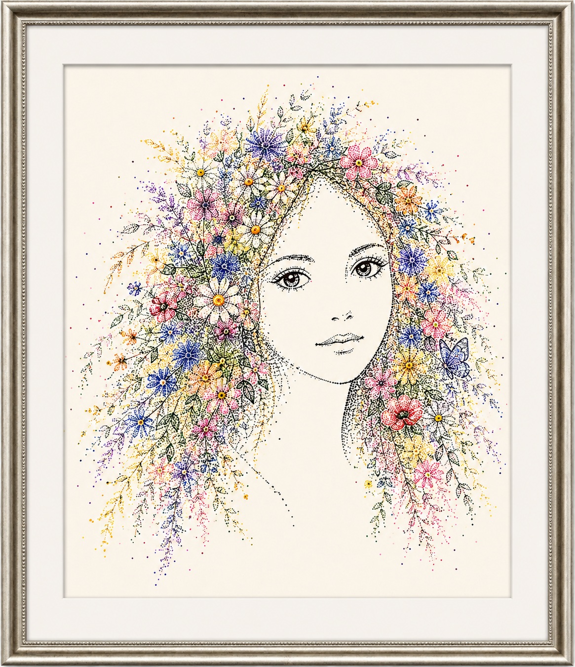 Petals in Hair canvas artwork